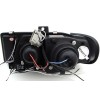 Φανάρια εμπρός Seat ibiza 6K (1993-2000) angel eyes - μαύρα , με λάμπες (Η1) - σετ 2τμχ.