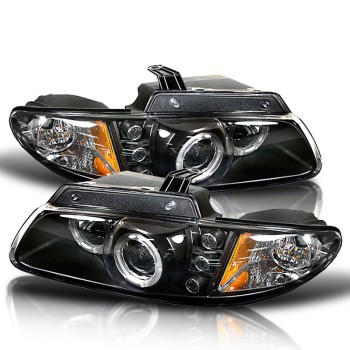 Φανάρια εμπρός Chrysler Voyager (1996-2002) angel eyes με led - μαύρα , με λάμπες (Η1) - σετ 2τμχ. Φανάρια εμπρός Chrysler Voyager (1996-2002) angel eyes με led - μαύρα , με λάμπες (Η1) - σετ 2τμχ.