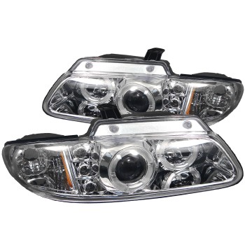 Φανάρια εμπρός Chrysler Voyager / Caravan (1996-2002) angel eyes- chrome , με λάμπες (Η1) - σετ 2τμχ. Φανάρια εμπρός Chrysler Voyager / Caravan (1996-2002) angel eyes- chrome , με λάμπες (Η1) - σετ 2τμχ.