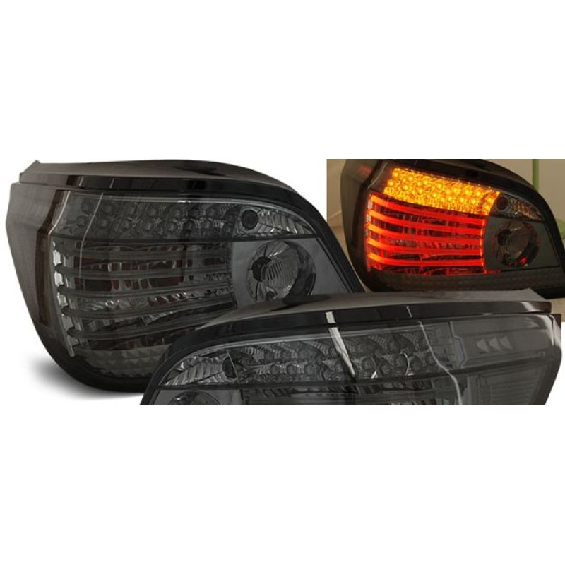 Πίσω φανάρια led BMW E60 (2003-2007) - φιμέ led φλας - σετ 2τμχ.