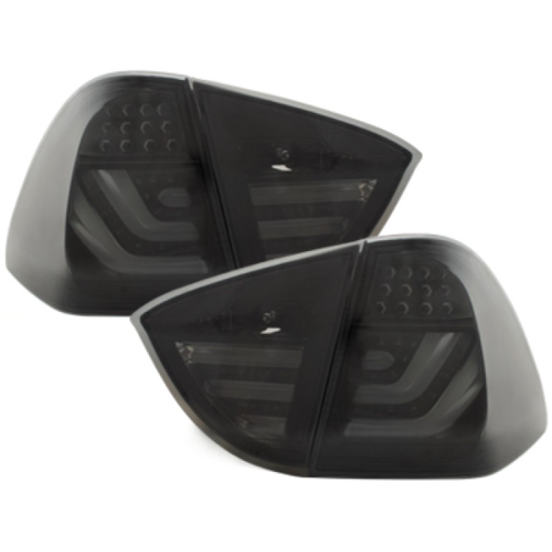 Πίσω φανάρια BMW E91 combi με led φλας (2005-2008) - φιμέ - σετ 2τμχ.