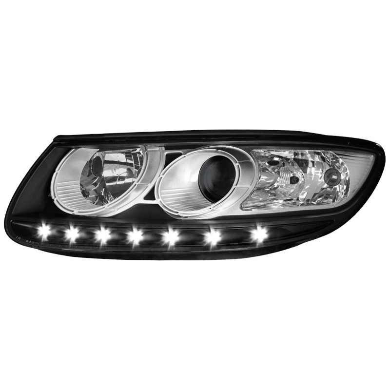 Φανάρια εμπρός Hyundai Santa Fe (2006-2009) led , χωρίς λάμπες (Η7) - σετ 2τμχ.