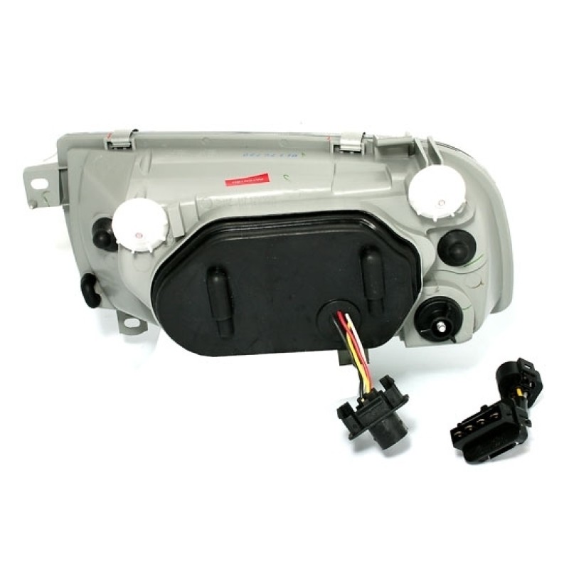 Φανάρια εμπρός Vw Vento (1991-1998) angel eyes - μαύρα , χωρίς λάμπες (Η7) - σετ 2τμχ.