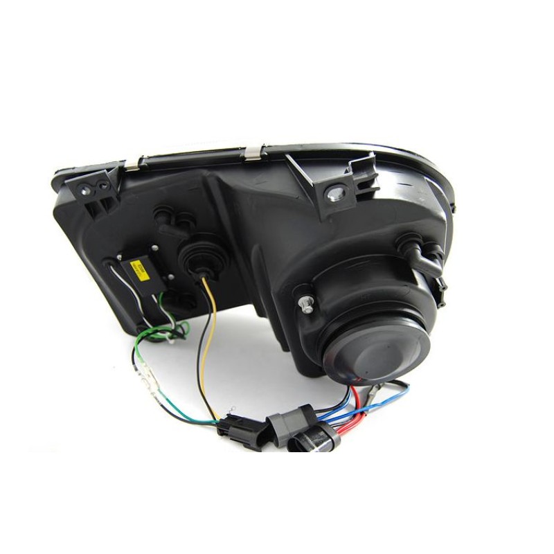 Φανάρια εμπρός Chrysler 300C (2004-2008) με led - μαύρα , με λάμπες (Η1) - σετ 2τμχ.