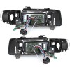 Φανάρια εμπρός Seat Leon /Toledo (1999-2004) με φώτα ημέρας - μαύρα , με λάμπες (Η1) - σετ 2τμχ.