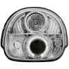 Φανάρια εμπρός Renault Twingo (1992-1998) angel eyes - chrome , με λάμπες (Η1) - σετ 2τμχ.
