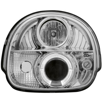 Φανάρια εμπρός Renault Twingo (1992-1998) angel eyes - chrome , με λάμπες (Η1) - σετ 2τμχ. Φανάρια εμπρός Renault Twingo (1992-1998) angel eyes - chrome , με λάμπες (Η1) - σετ 2τμχ.