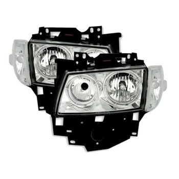 Φανάρια εμπρός Vw Transporter T4 (1997-2003) angel eyes, χωρίς λάμπες (Η7) - σετ 2τμχ.