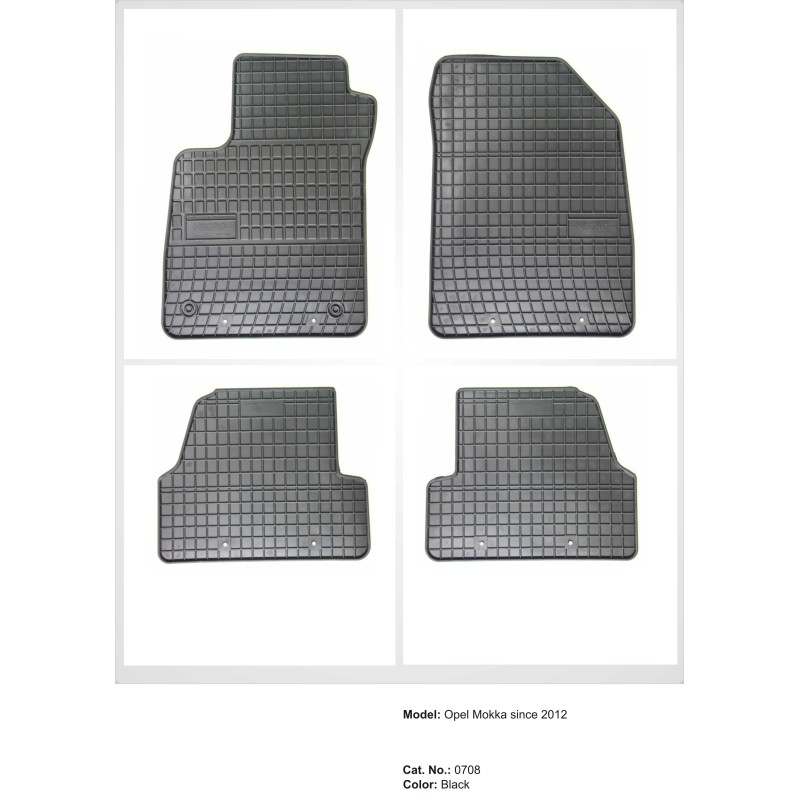 Λαστιχένια πατάκια OPEL Mokka (2012-2019) / CHEVROLET Trax (2013-2022) - 4τμχ.