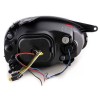 Φανάρια εμπρός Opel Corsa B (1993-2001) angel eyes - μαύρα , χωρίς λάμπες (Η7) - σετ 2τμχ.