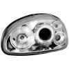 Φανάρια εμπρός Opel Corsa B (1993-2001) angel eyes - χρωμίου , με λάμπες (Η1) - σετ 2τμχ.