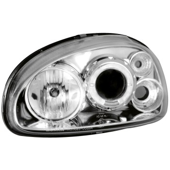 Φανάρια εμπρός Opel Corsa B (1993-2001) angel eyes - χρωμίου , με λάμπες (Η1) - σετ 2τμχ. Φανάρια εμπρός Opel Corsa B (1993-2001) angel eyes - χρωμίου , με λάμπες (Η1) - σετ 2τμχ.