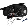 Φανάρια εμπρός Opel Corsa B (1993-2001) angel eyes - chrome , με λάμπες (Η1) - σετ 2τμχ.