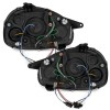 Φανάρια εμπρός Opel Corsa B (1993-2001) led - μαύρα , με λάμπες (Η1) - σετ 2τμχ.