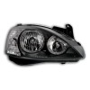 Φανάρια εμπρός Opel Corsa C(2001-2006) angel eyes - μαύρα , χωρίς λάμπες (Η7) - σετ 2τμχ.