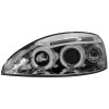 Φανάρια εμπρός Opel Corsa C (2001-2006) angel eyes - chrome , με λάμπες (Η1) - σετ 2τμχ.