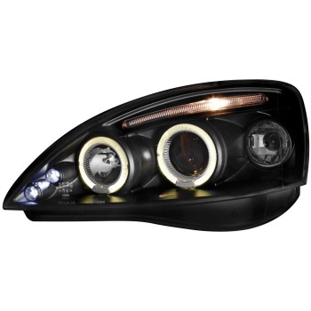 Φανάρια εμπρός Opel Corsa C (2001-2006) angel eyes - black , με λάμπες (Η1) - σετ 2τμχ. Φανάρια εμπρός Opel Corsa C (2001-2006) angel eyes - black , με λάμπες (Η1) - σετ 2τμχ.
