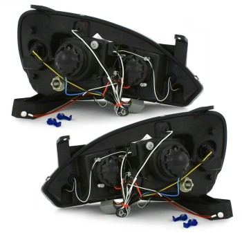 Φανάρια εμπρός Opel Corsa C (2001-2006) angel eyes - black , με λάμπες (Η1) - σετ 2τμχ. Φανάρια εμπρός Opel Corsa C (2001-2006) angel eyes - black , με λάμπες (Η1) - σετ 2τμχ.