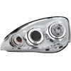 Φανάρια εμπρός Opel Corsa C (2001-2006) angel eyes - χρωμίου , με λάμπες (Η1) - σετ 2τμχ.