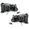 Φανάρια εμπρός Opel Corsa C (2001-2006) angel eyes - χρωμίου , με λάμπες (Η1) - σετ 2τμχ.