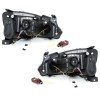 Φανάρια εμπρός Opel Corsa C (2001-2006) angel eyes - μαύρα , χωρίς λάμπες (Η1) - σετ 2τμχ.
