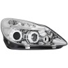 Φανάρια εμπρός Opel Corsa D (2006-2010) led angel eyes - chrome , με λάμπες (Η1) - σετ 2τμχ.