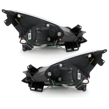 Φανάρια εμπρός Opel Corsa D (2006-2010) led - black , με λάμπες (Η1) - σετ 2τμχ.