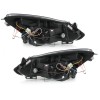 Φανάρια εμπρός Opel Corsa D (2006-2010) led - chrome , με λάμπες (Η1) - σετ 2τμχ.