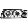 Φανάρια εμπρός BMW E38 (1994-1998) angel eyes - chrome , με λάμπες (Η1) - σετ 2τμχ.
