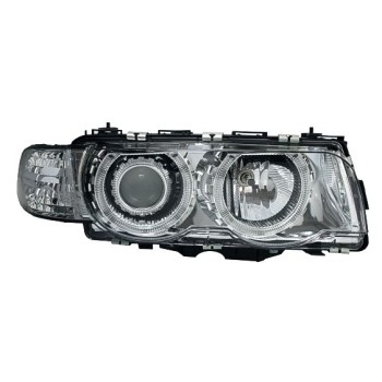 Φανάρια εμπρός BMW E38 (1998-2001) angel eyes - chrome , χωρίς λάμπες (Η7) - σετ 2τμχ.