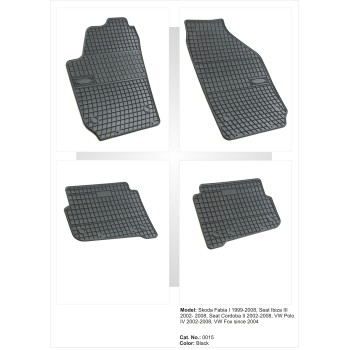 Λαστιχένια πατάκια VW Polo (2002-2008) / SEAT Cordoba, Ibiza (2002-2008) / SKODA Fabia (1999-2008) - 4τμχ. Λαστιχένια πατάκια VW Polo (2002-2008) / SEAT Cordoba, Ibiza (2002-2008) / SKODA Fabia (1999-2008) - 4τμχ.