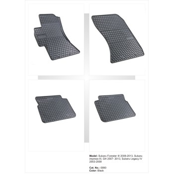 Λαστιχένια πατάκια SUBARU Forester (2008-2013) / Impreza (2007-2011) / Legacy, Outback (2003-2009) - 4τμχ. Λαστιχένια πατάκια SUBARU Forester (2008-2013) / Impreza (2007-2011) / Legacy, Outback (2003-2009) - 4τμχ.