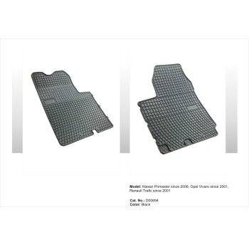Λαστιχένια πατάκια OPEL Vivaro (2001-2014) / RENAULT Traffic (2001-2014) / NISSAN Primastar (2006-2016) - 2τμχ.