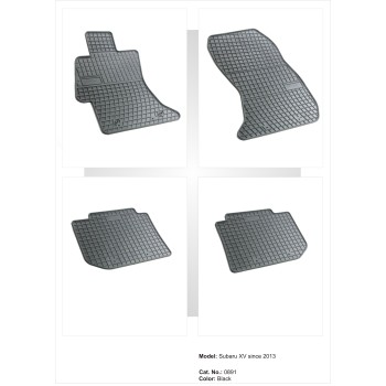 Λαστιχένια πατάκια Subaru Impreza (2011-2016) / Levorg combi (2016-2020) / XV (2011-2017) - 4τμχ.