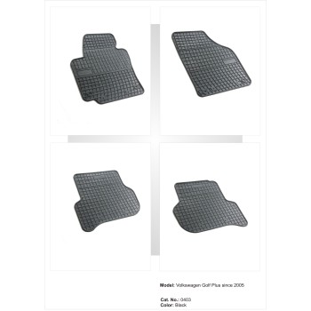 Λαστιχένια πατάκια VW Golf V Plus (2004-2009) / SEAT Altea / Altea XL (2004-2015) - 4τμχ.