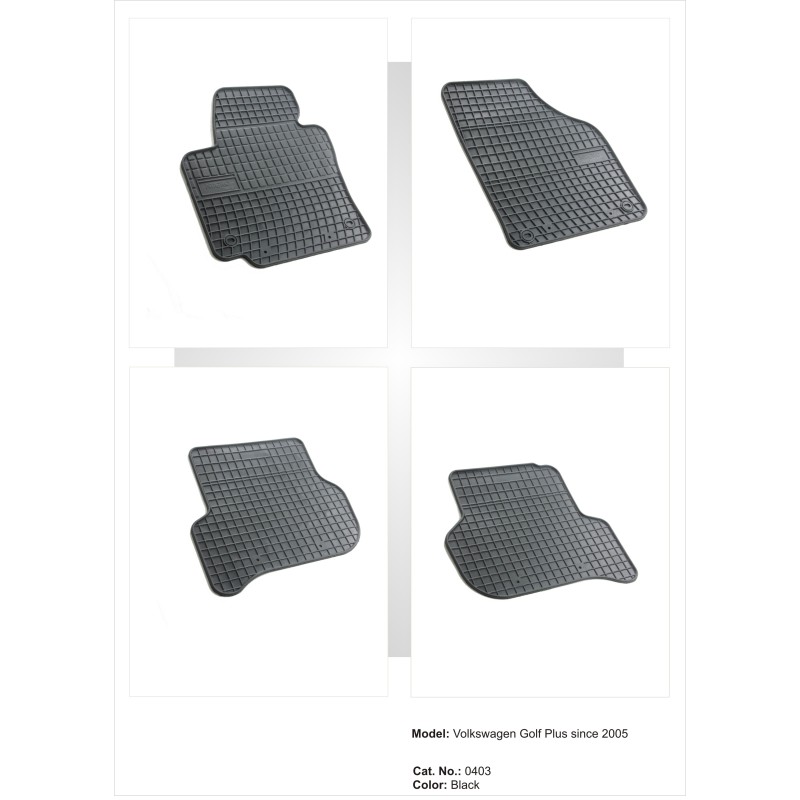 Λαστιχένια πατάκια VW Golf V Plus (2004-2009) / SEAT Altea / Altea XL (2004-2015) - 4τμχ.