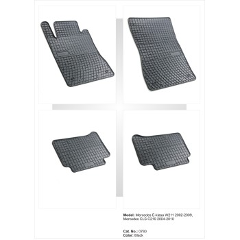 Λαστιχένια πατάκια MERCEDES E-Class W211 (2002-2009) / CLS C219 (2004-2010) - 4τμχ.