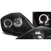 Φανάρια εμπρός Mitsubishi Eclipse (2000-2005) angel eyes - black , με λάμπες (Η1) - σετ 2τμχ.