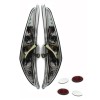 Πίσω φανάρια Fiat Punto 3D (2000-2003) - chrome - σετ 2τμχ.