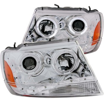 Φανάρια εμπρός Jeep Grand Cherokee (1999-2005) angel eyes CCFL - chrome