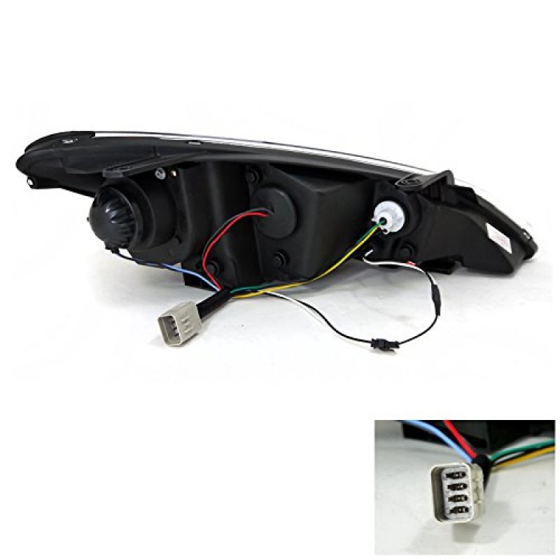 Φανάρια εμπρός Jeep Grand Cherokee (1993-1998) angel eyes, με λάμπες (Η1) - σετ 2τμχ.
