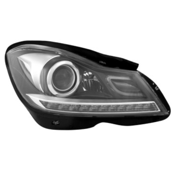 Φανάρια εμπρός Mercedes C-CLASS W204 (2011-2014) led lightbar , με λάμπες (Η1) - σετ 2τμχ.