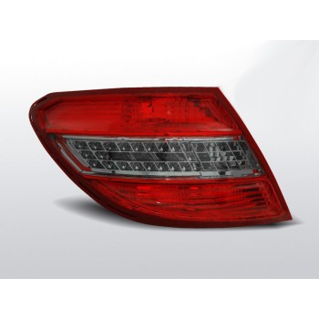 Πίσω φανάρια led Mercedes C-CLASS W204 (2007-2011) - chrome φλας - σετ 2τμχ.