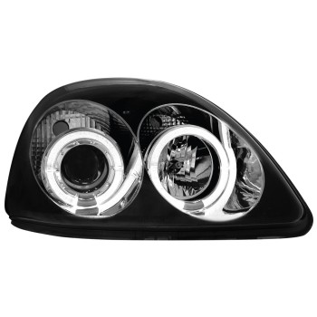 Φανάρια εμπρός Toyota Yaris (1998-2003) angel eyes - μαύρα , με λάμπες (Η1) - σετ 2τμχ. Φανάρια εμπρός Toyota Yaris (1998-2003) angel eyes - μαύρα , με λάμπες (Η1) - σετ 2τμχ.