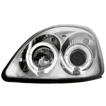 Φανάρια εμπρός Toyota Yaris (1998-2003) angel eyes - chrome , με λάμπες (Η1) - σετ 2τμχ. Φανάρια εμπρός Toyota Yaris (1998-2003) angel eyes - chrome , με λάμπες (Η1) - σετ 2τμχ.