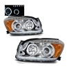 Φανάρια εμπρός Toyota Rav4 (2006-2009) angel eyes - chrome , με λάμπες (Η1) - σετ 2τμχ.