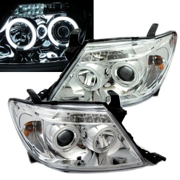 Φανάρια εμπρός Toyota Hilux (2005-2011) angel eyes, με λάμπες (Η1) - σετ 2τμχ. Φανάρια εμπρός Toyota Hilux (2005-2011) angel eyes, με λάμπες (Η1) - σετ 2τμχ.
