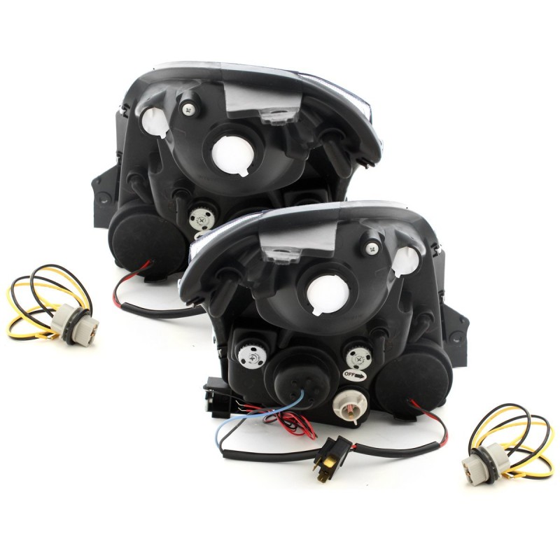 Φανάρια εμπρός Suzuki Swift (2005-2010) angel eyes - χρωμίου , με λάμπες (Η1) - σετ 2τμχ.