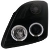 Φανάρια εμπρός Suzuki Swift (2005-2010) angel eyes - μαύρα , με λάμπες (Η1) - σετ 2τμχ.