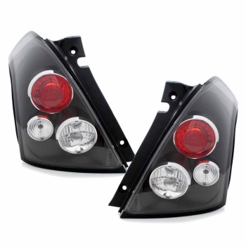 Πίσω φανάρια Suzuki Swift (2005-2010) - μαύρα - σετ 2τμχ.